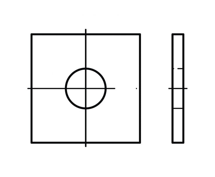 DIN 436 Podkładki kwadratowe v2