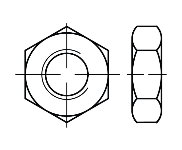 DIN 439 Nakrętki niskie v6