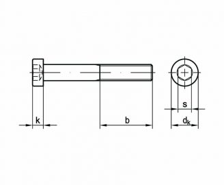 DIN 7984 Śruby z łbem walcowym obniżonym z gniazdem sześciokątnym
