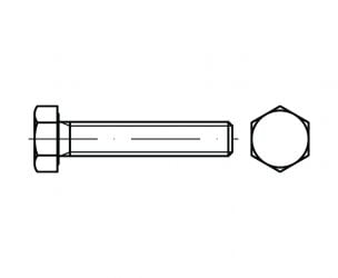 Hex cap screws, imperial thread UNC, DIN 933, ISO 4017, PN 82105
